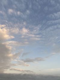 Low angle view of clouds in sky