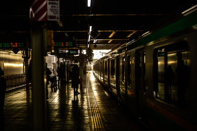 Illuminated subway