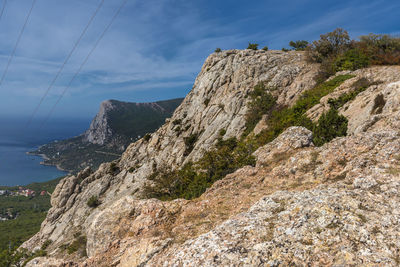 Panoramic view of mountain against sky