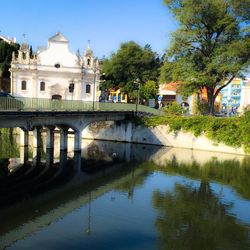 Reflection of buildings in canal