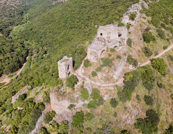 High angle view of castle