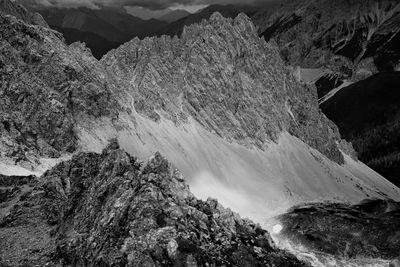 Scenic view of snowcapped mountains