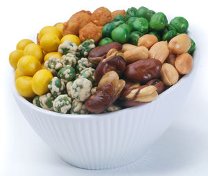 High angle view of vegetables in bowl