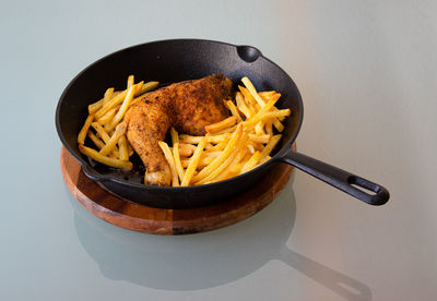 Close-up of noodles in bowl