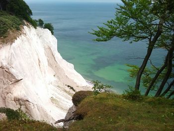 Scenic view of rock formation in sea