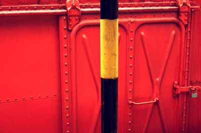 Full frame shot of red door