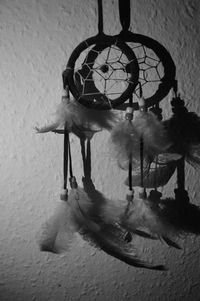 Feather hanging on floor