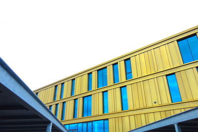 Low angle view of building against clear sky