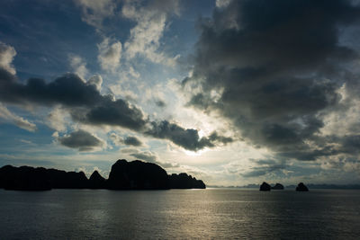 Scenic view of cloudy sky over sea