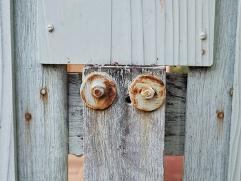 Close-up of closed door