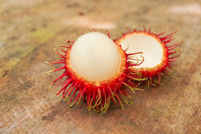 High angle view of fruit on table