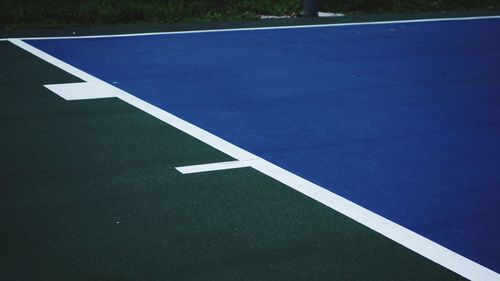 Empty basketball court