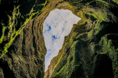 Scenic view of rock formations in iceland