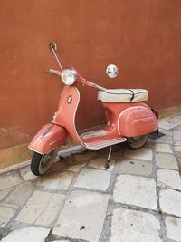 Motor scooter on street