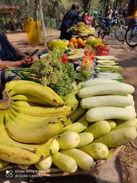 Fruits for sale at market stall