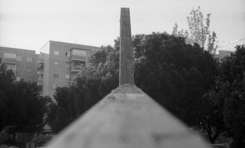 Built structure with trees in background