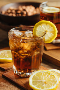 Close-up of drink on table