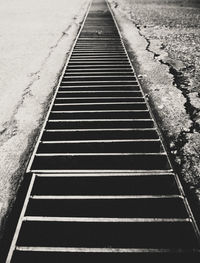 High angle view of railroad tracks