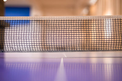 High angle view of table