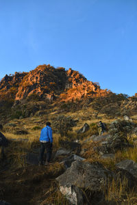 Heading to the top of rajawali sumbing mountain, central java