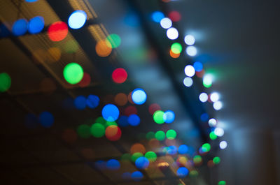 Defocused image of illuminated lights