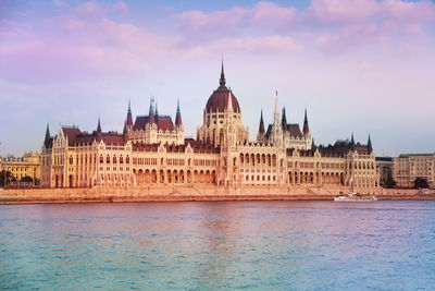 View of buildings at waterfront