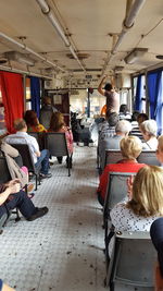 People sitting in train