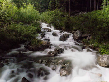 Stream flowing through rocks