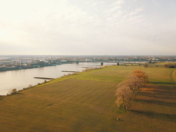 Scenic view of river against sky