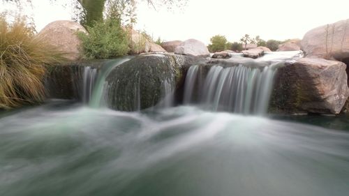 Scenic view of waterfall