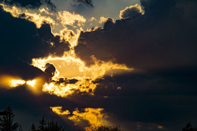 Silhouette of sky at sunset