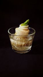 Close-up of ice cream on table