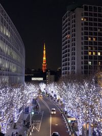 City street at night