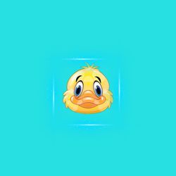 Close-up of yellow toy over blue background