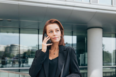 Businesswoman talking on phone