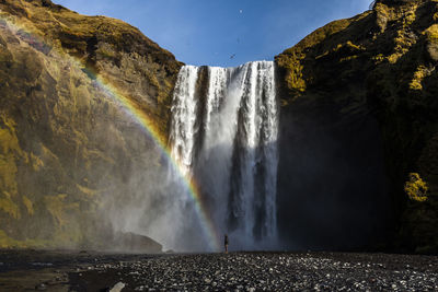 Panoramic view of waterfall