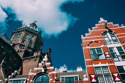 Low angle view of buildings against sky