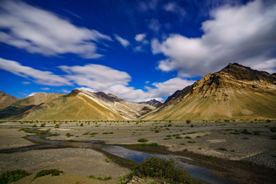 Scenic view of arid landscape against sky