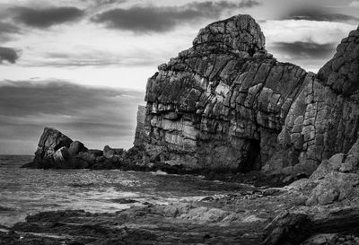 Rock formations in sea