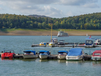 Hiking at the edersee in germany