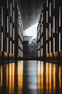 Empty corridor of building