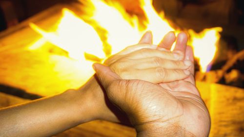 Close-up of hands