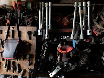 Work tools in garage