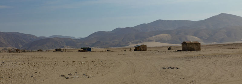 Scenic view of desert against sky