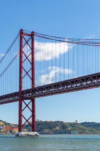 View of suspension bridge