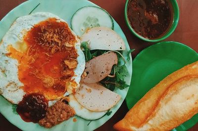 Close-up of served food