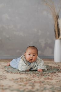 Portrait of cute baby. kimono
