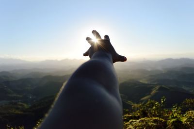 Low angle view of statue against sky