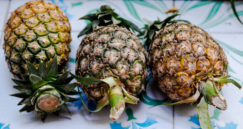 Close-up of fruits on table