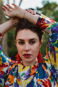 Portrait of young woman